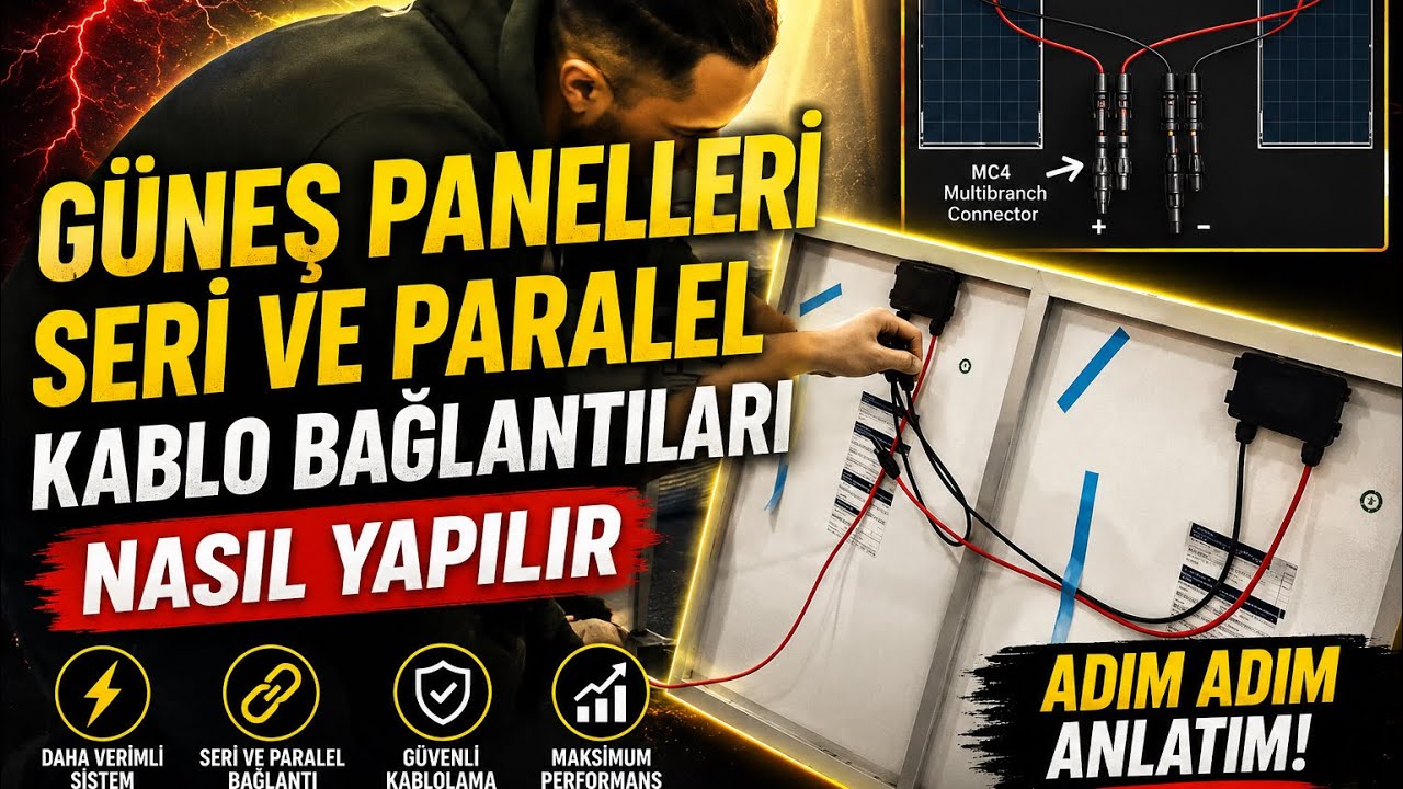 Güneş Panelleri Seri ve Paralel bağlantısı nasıl yapılır-Güneş Paneli kablo bağlantısı nasıl yapılır