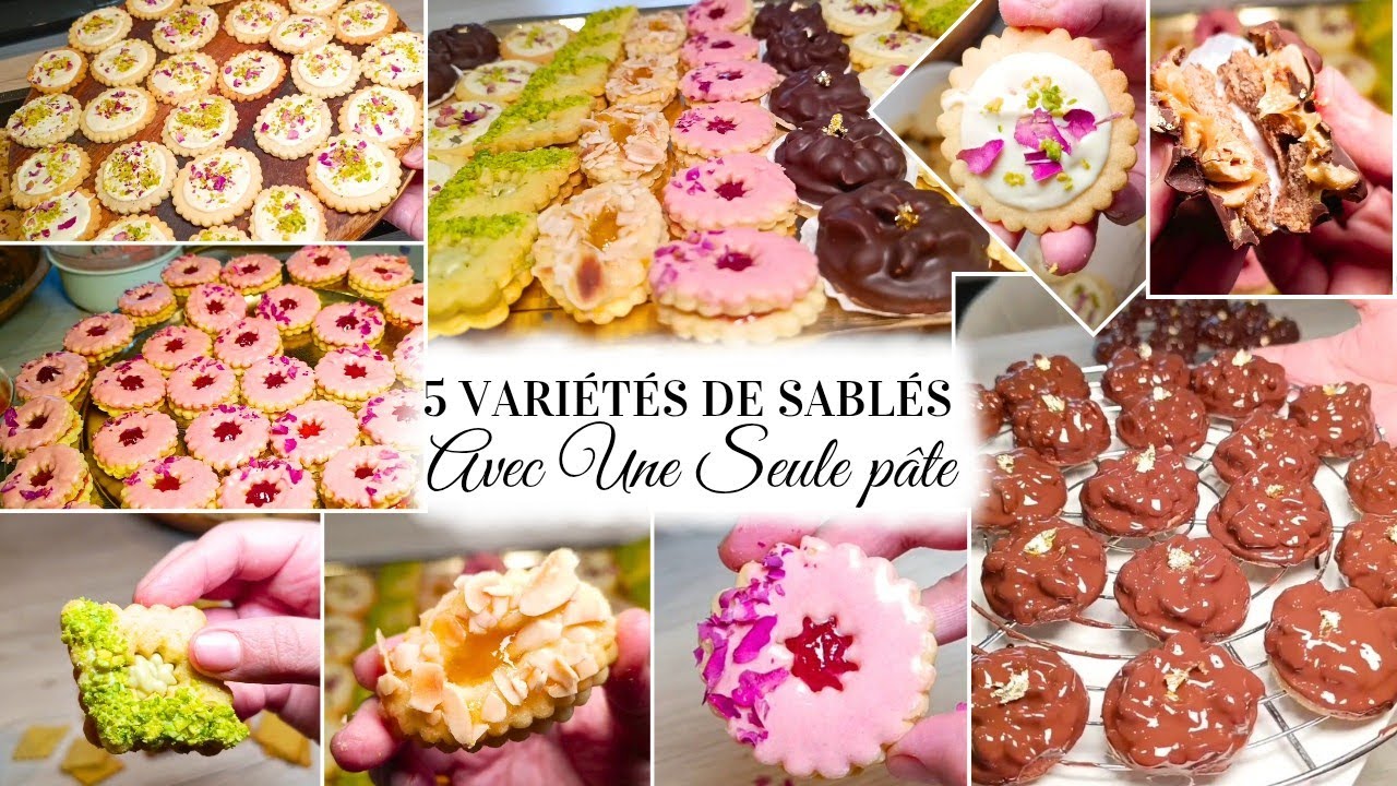 5 Variétés De Sablés Avec La Même Pâte , Préparatifs Aïd-elfetir  🕌