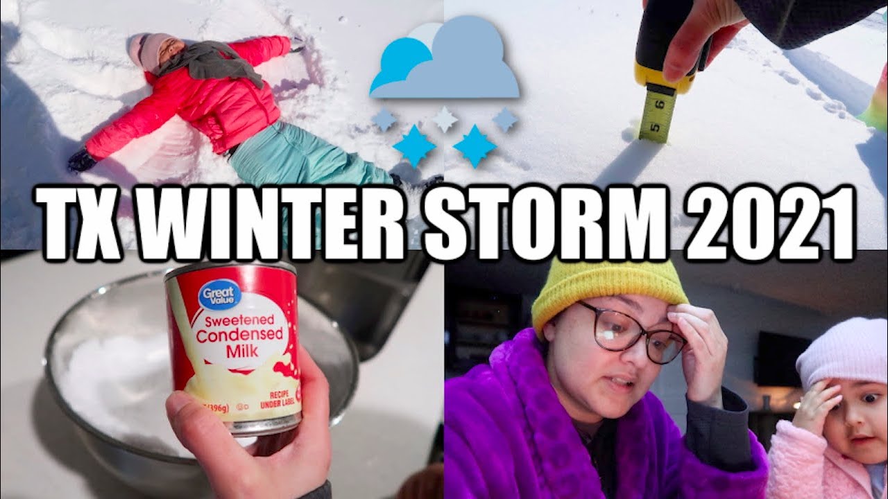 TEXAS WINTER STORM! Snow Day, Power Outage, Making Snow Ice Cream + MORE!