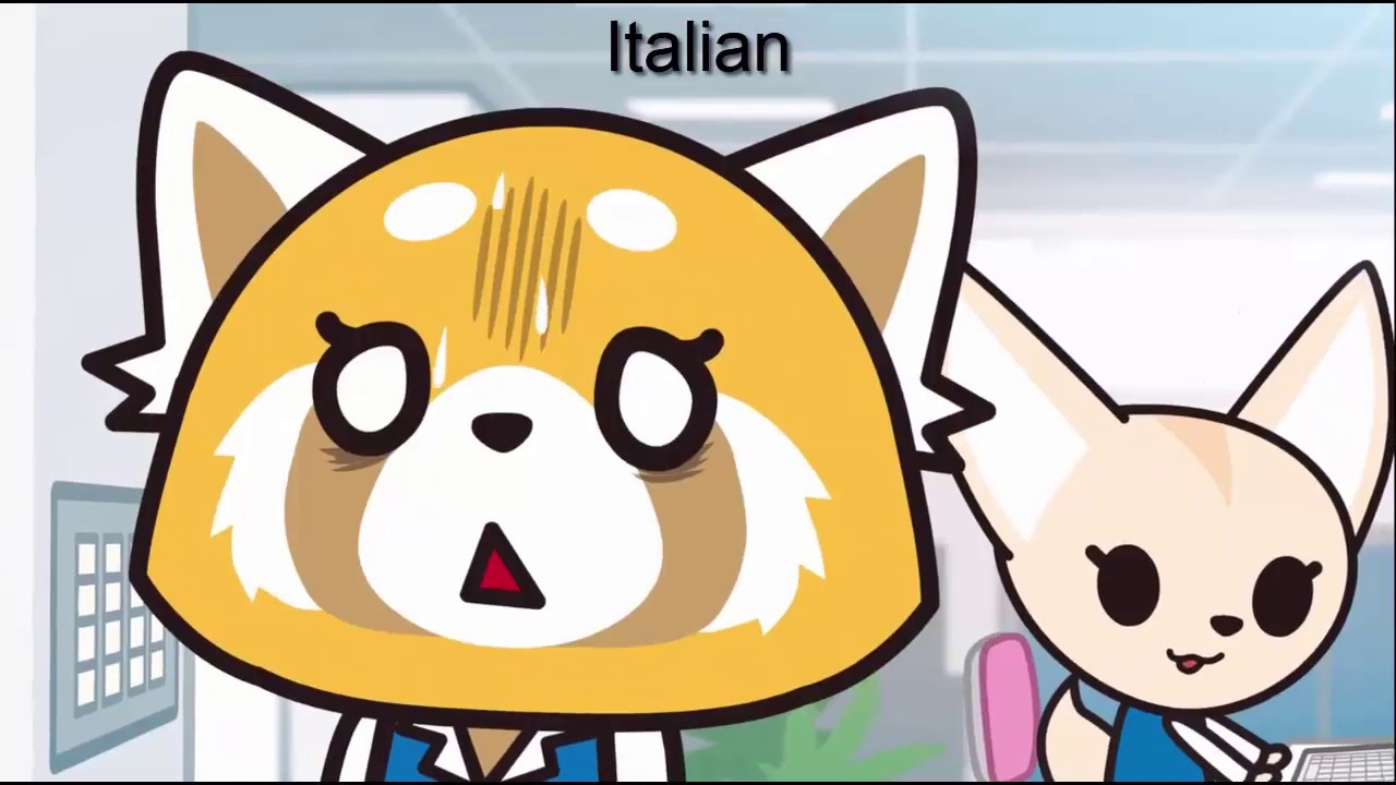 Fenneko laugh - Aggretsuko 5 languages comparison