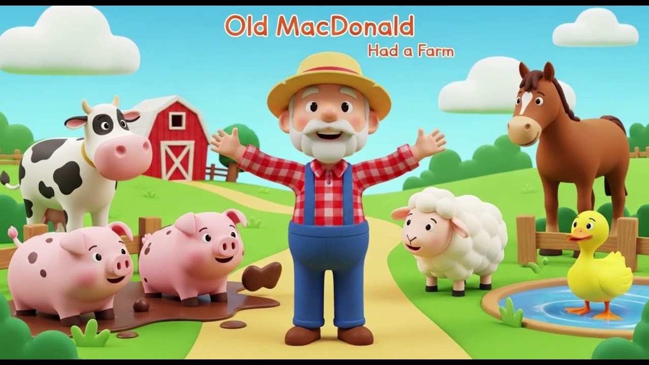 Old Macdonald Had A Farm |Nursery Rhymes for Kids | Fun Learning Songs | Kids Melody