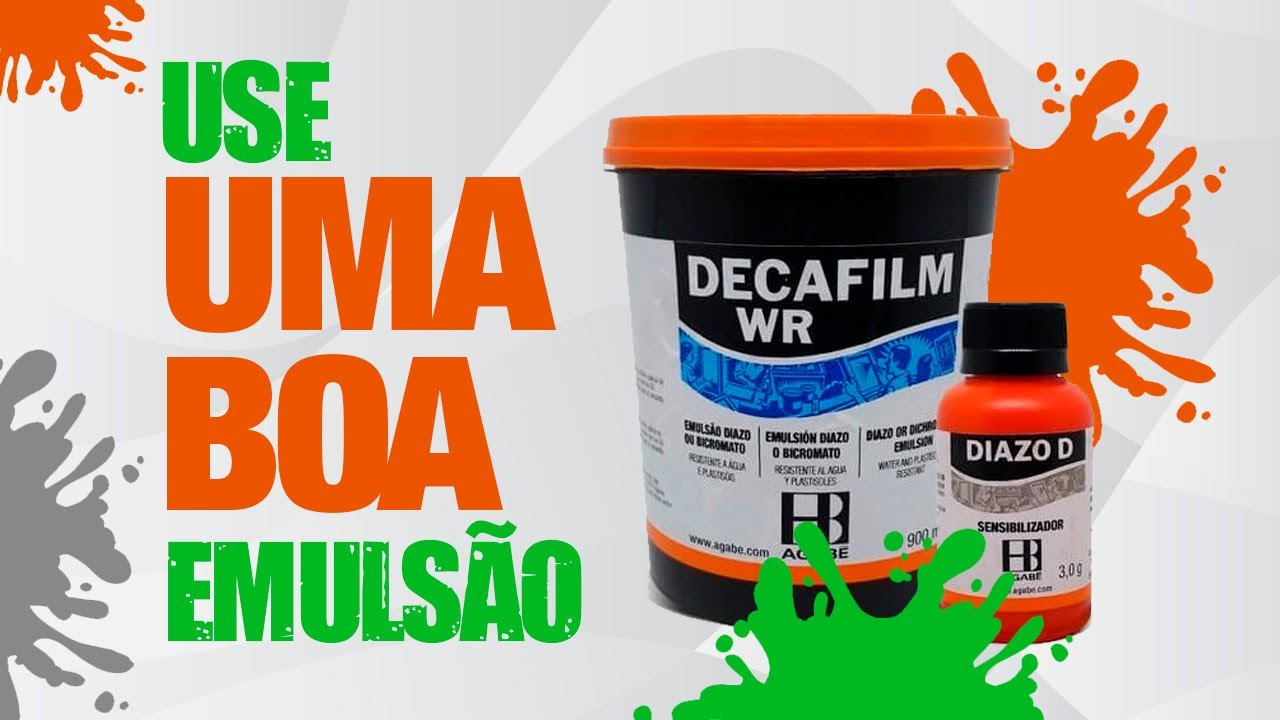 ✅Uma boa emulsão para serigrafia