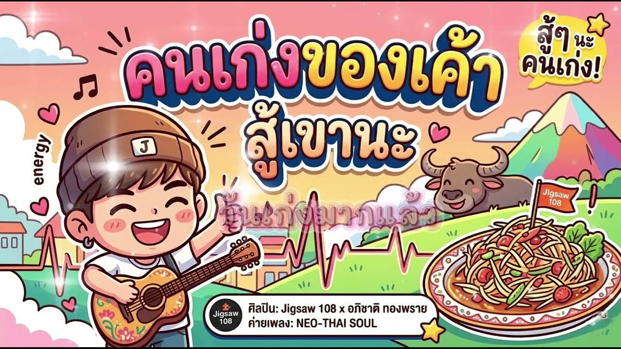 คนเก่งของเค้า - Jigsaw 108 - x อภิชาติ ทองพราย [Official Lyrics Video] เพลงให้กําลังใจ @Jigsaw 108