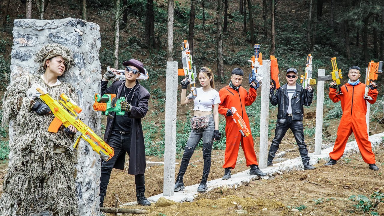3T Nerf War : Team SEAL X Warriors Nerf Guns Fight Crime Dr Lee Crazy Catching Dark Transactions