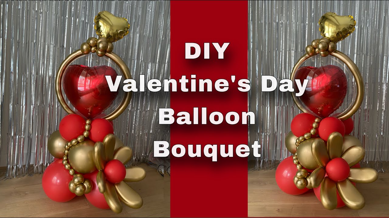 Balloon Bouquet Valentine Day’s Tutorial | How To make | بوکت ولنتاین | sevgili günü balonu