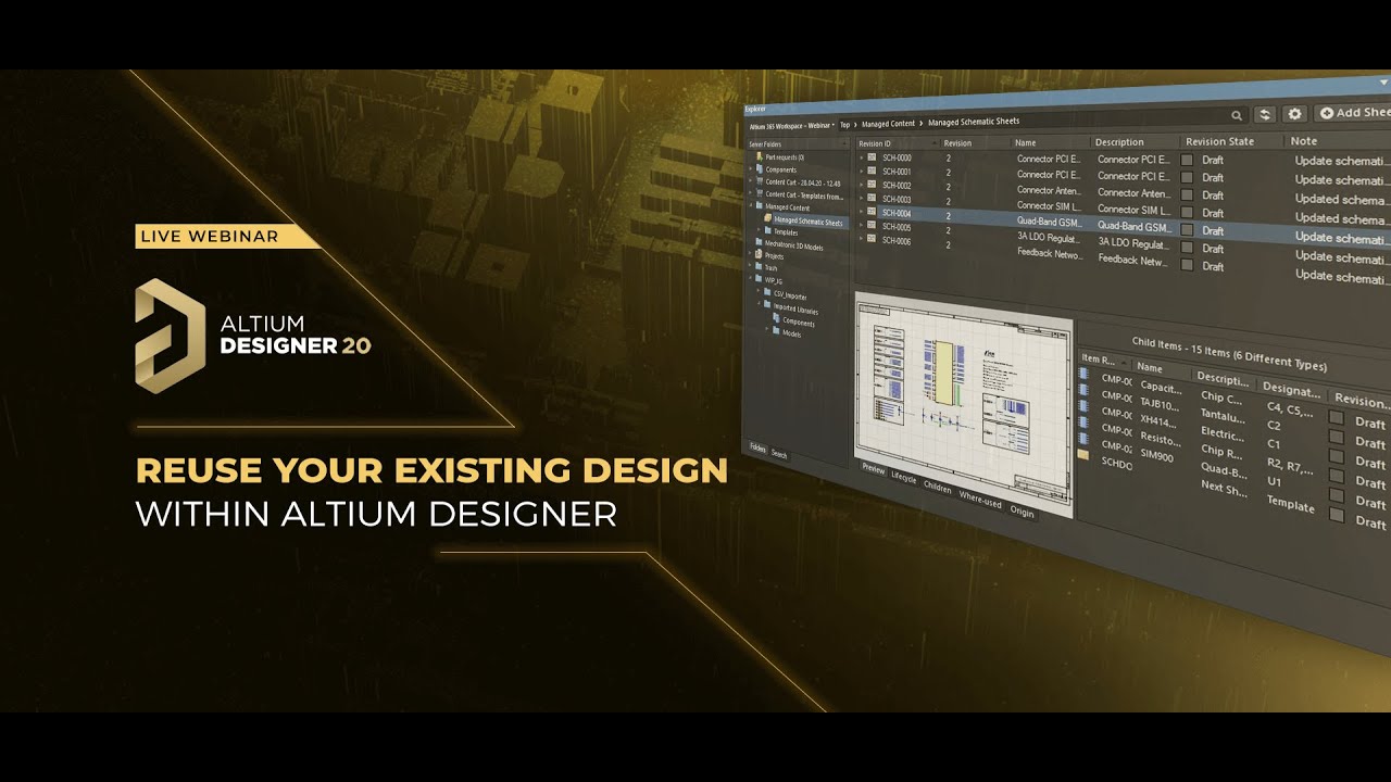Live Webinar: Reuse Your Existing Design within Altium Designer