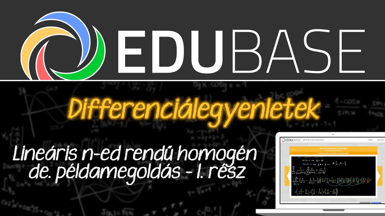 Lineáris n-ed rendű homogén diffegyenlet példamegoldás [1. rész]