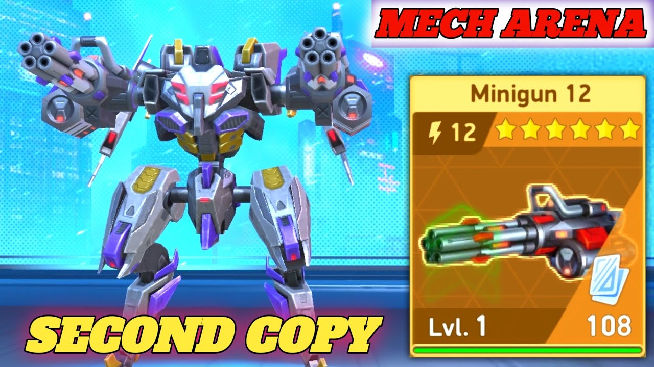 Finally Legendary Minigun 12 Upgrade Second Copy Unlock 🔓🔥 - Mech Arena