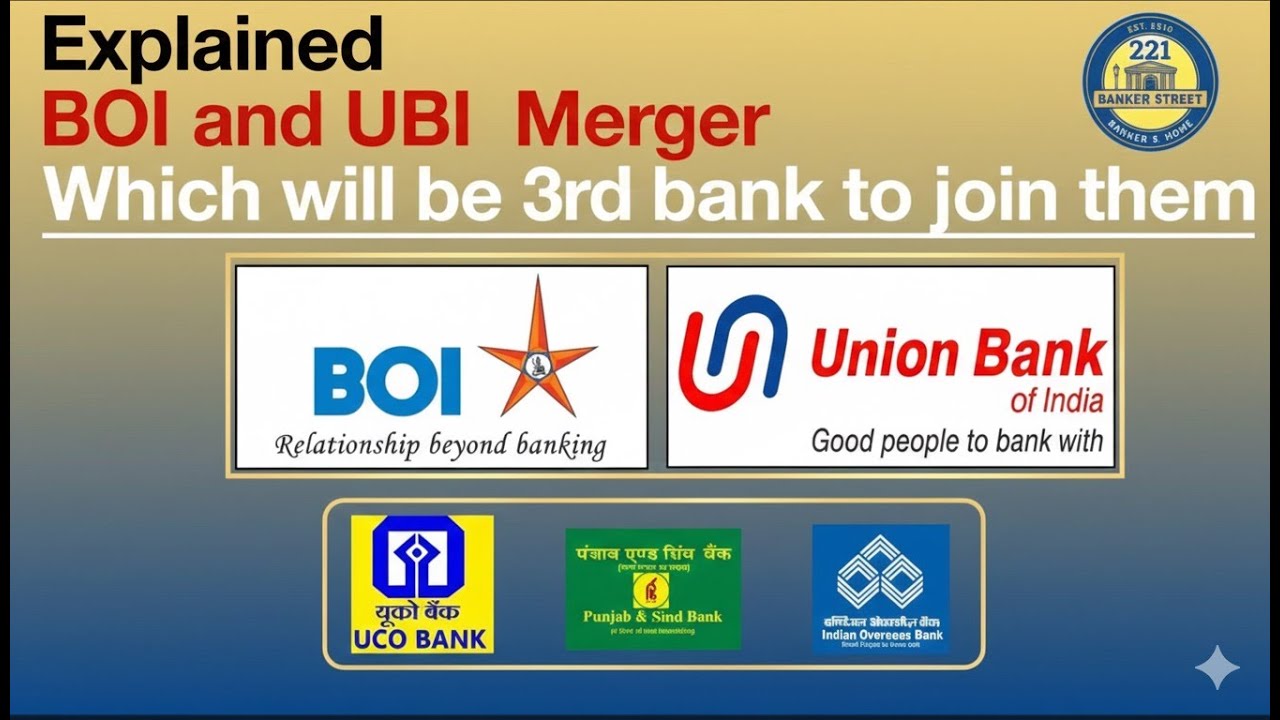 Explained :Bank of India and Union Bank of India Merger ( BOI+UBI)