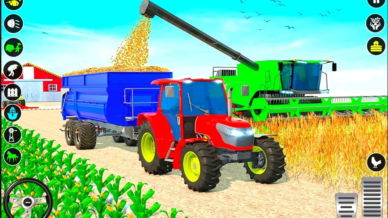 Modern Tractor farming Driving Simulator 3D New Tractor Game Android Gameplay #games #gaming 