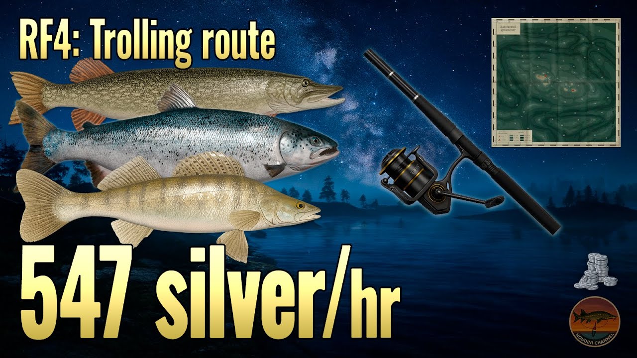 540+ SILVER/HOUR! 🤑 Ladoga Archipelago Trolling Guide | Russian Fishing 4 🎣