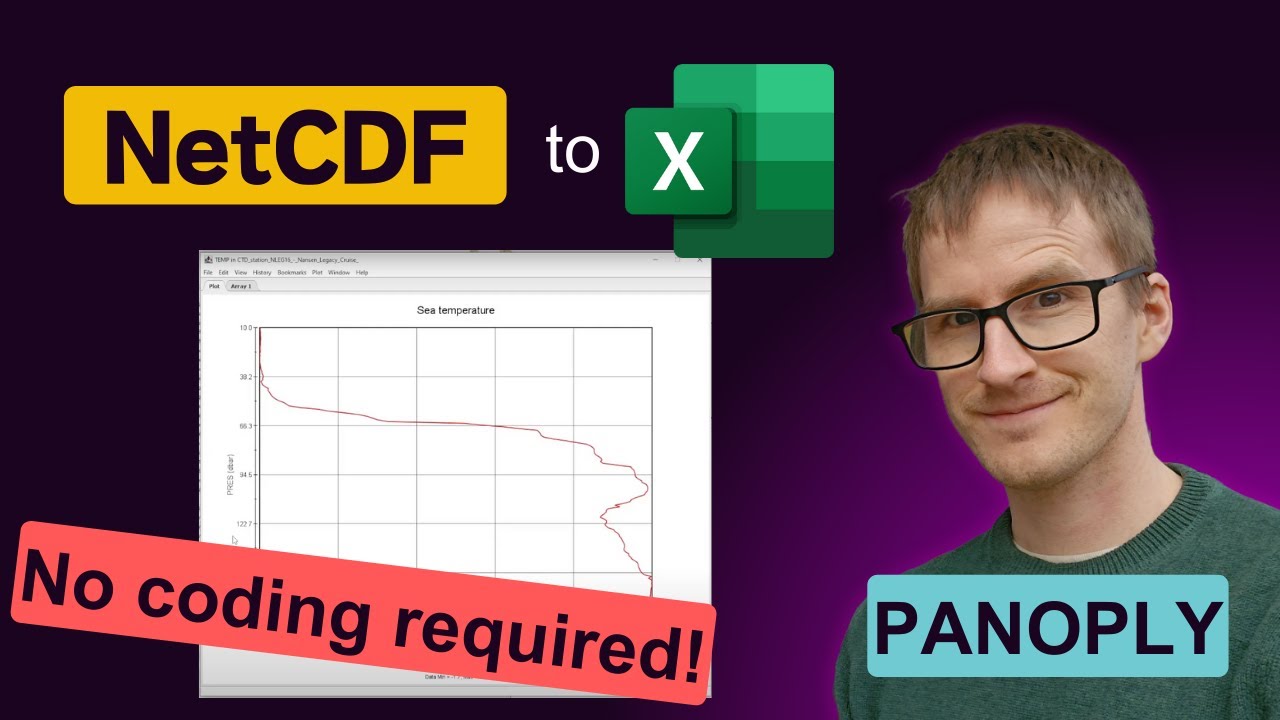 How to open and visualise a NetCDF file in Panoply and export the data to CSV or Excel (.nc/.nc4).