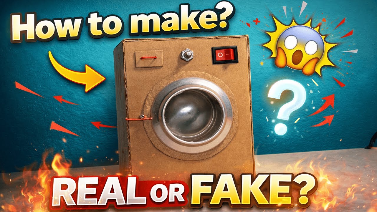 How to Make a Cardboard Washing Machine (Realistic DIY)