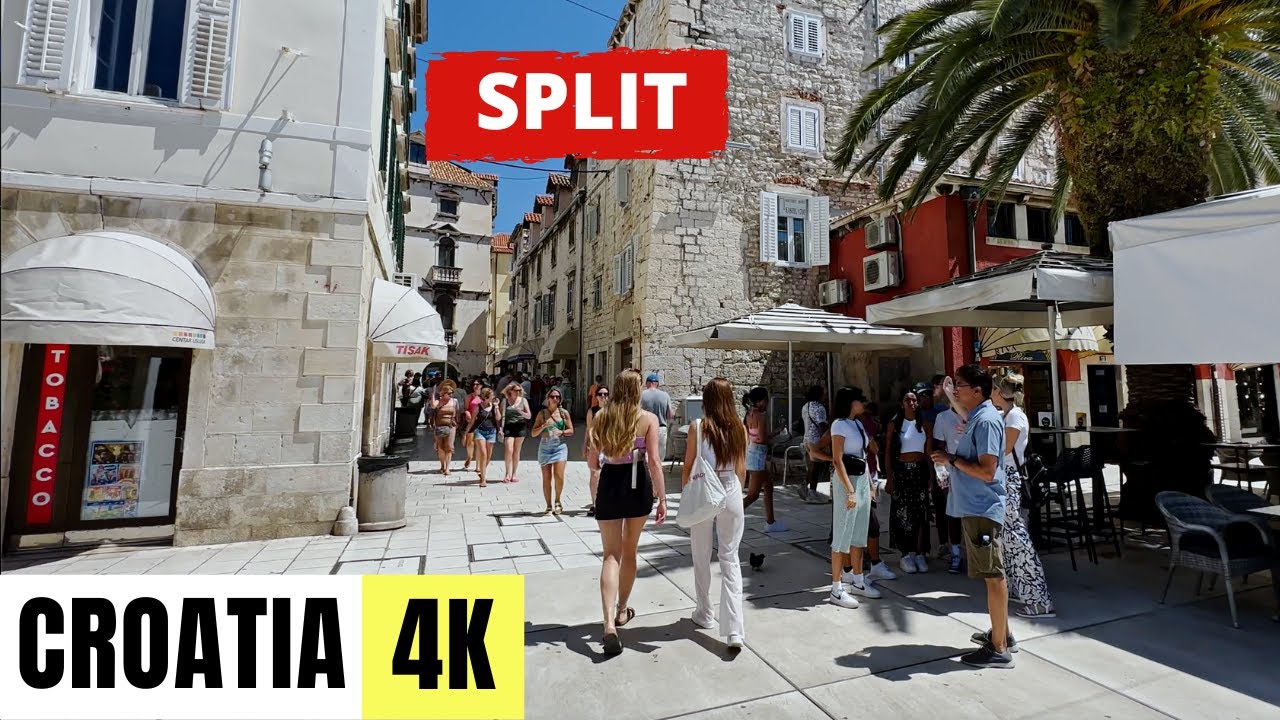 SPLIT, CROATIA 🇭🇷 [4K] Split Old Town — 1 HOUR Walking Tour