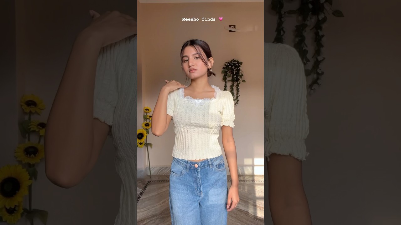 Meesho top haul 💗✨ cute pinteresty top 🤍🎀 (check community post for link #meesho haul #meesho