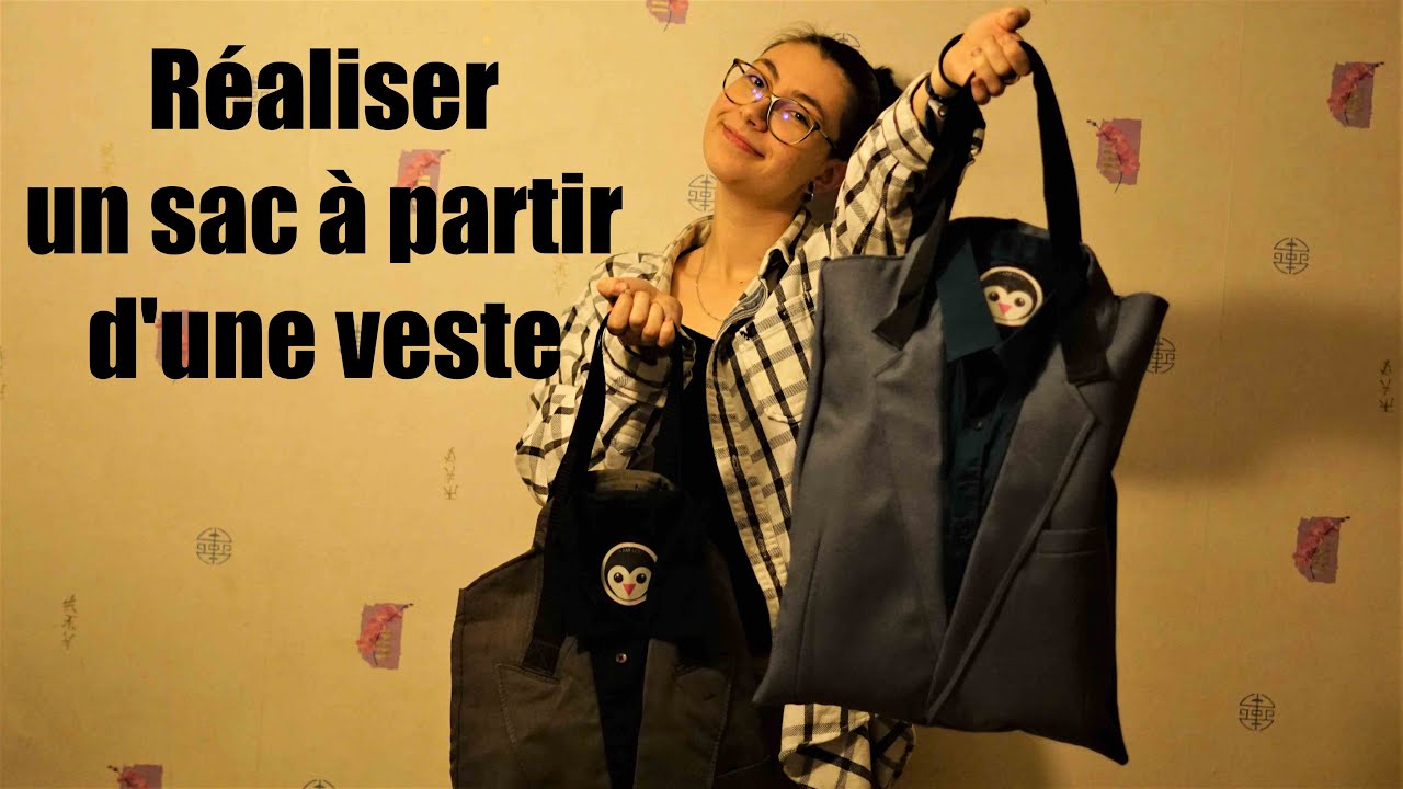 🎀 Réaliser un sac à partir d'une veste !!