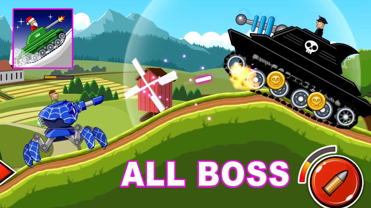Hills of Steel All Bosses Gameplay