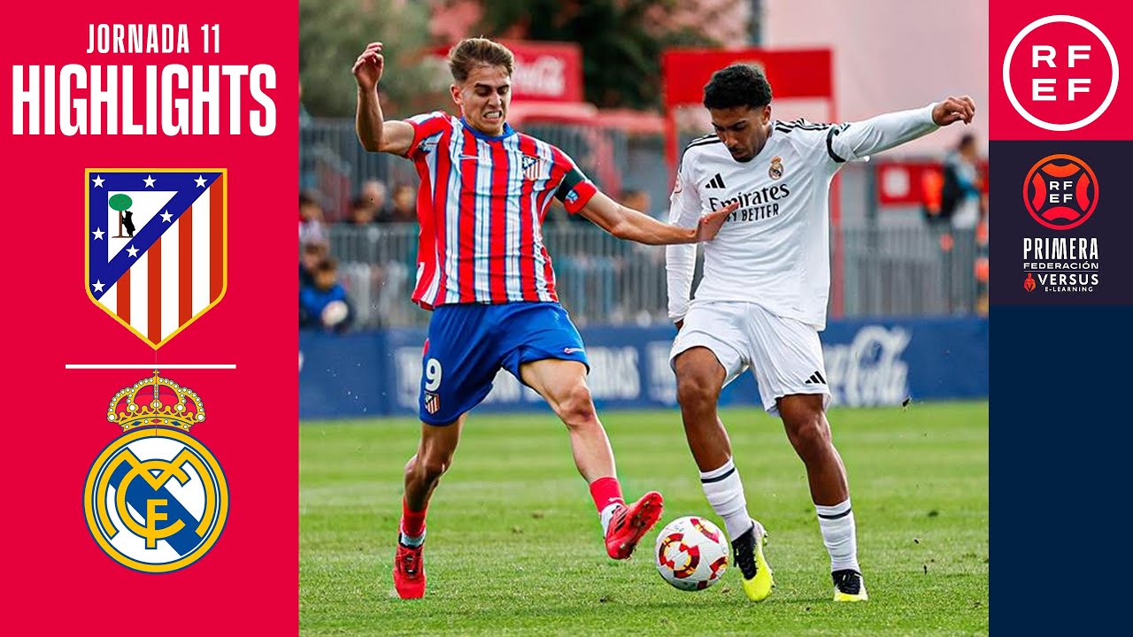 Resumen #PrimeraFederaci&oacute;n | Atl&eacute;tico Madrid B 1-1 R. Madrid Castilla | Jornada 11 | Temporada 24/25