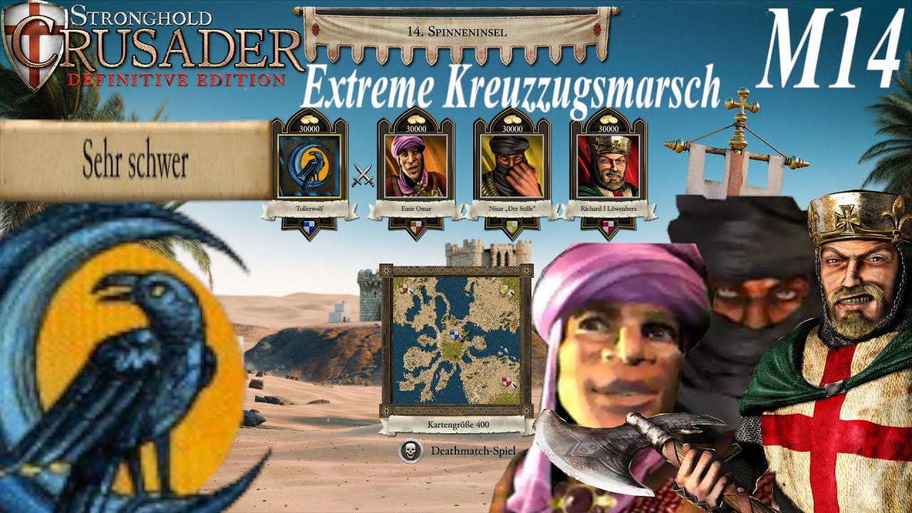 Spinneninsel | Extreme Kreuzzugsmarsch M14 [Blind] | Sehr Schwer | Stronghold Crusader: DE
