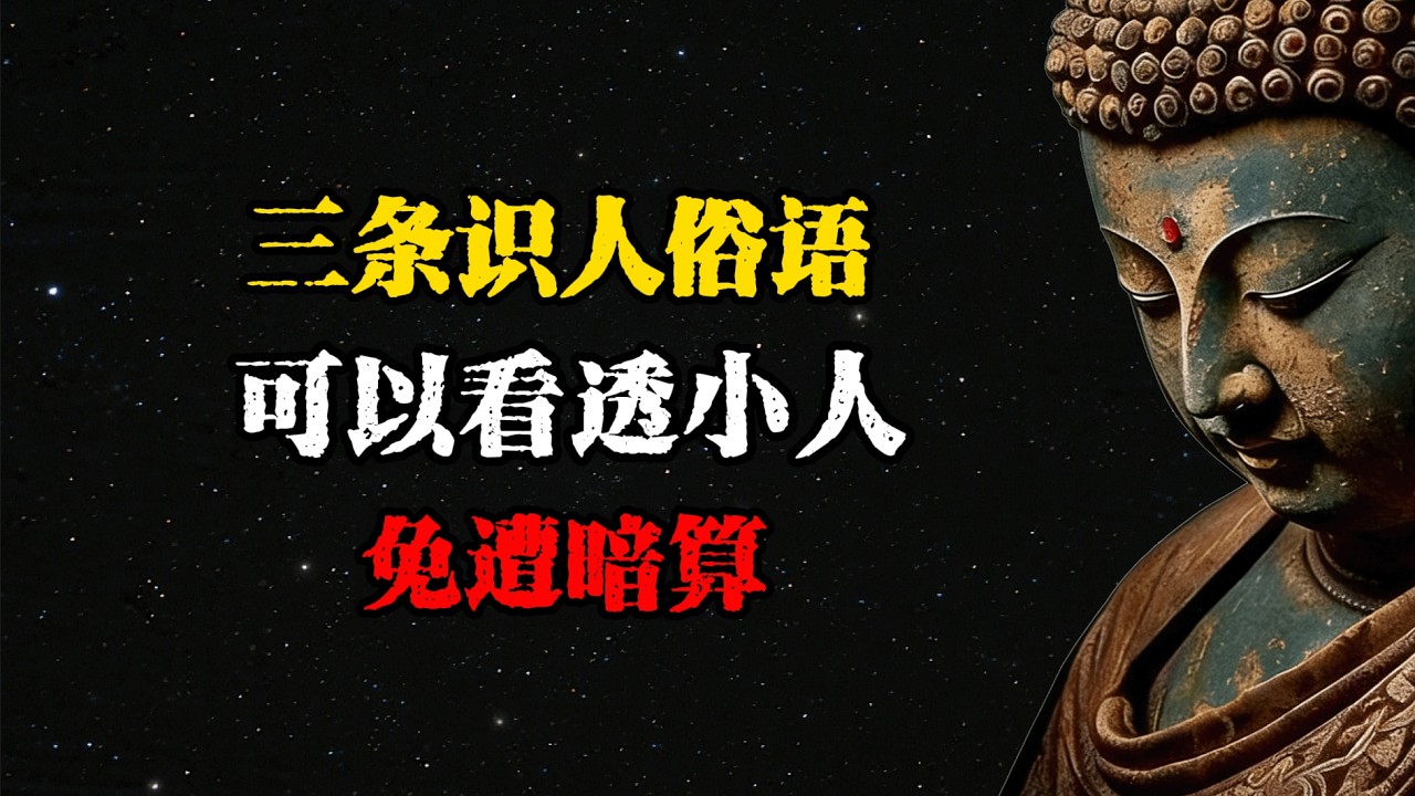掌握这三条识人俗语，可以看透小人，免遭暗算  #佛學 #佛法 #佛教 #禅悟佛心 #因果報應 #傳統文化 #佛教文化 #修心修行