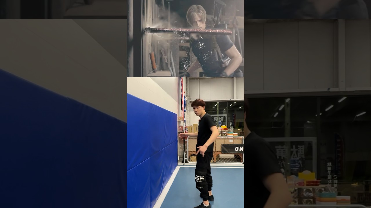 LEON Backflip In Real Life [Resident Evil 4]