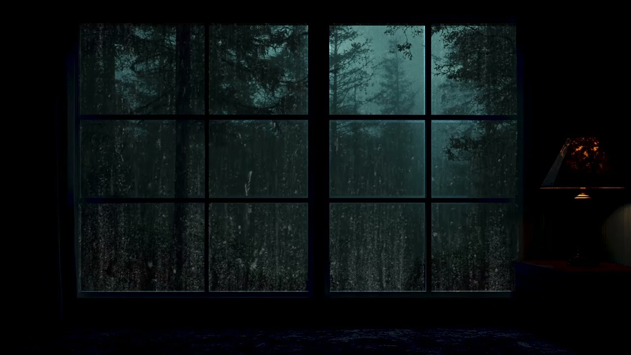 Natural Rain Sounds with Gentle Thunder in Deep Forest for Stress Free Restful Sleep