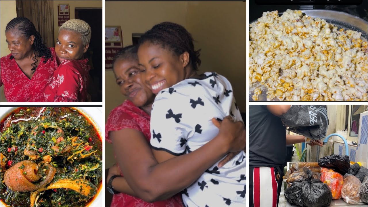 I Made The Best Affang Soup My Mom Has Tasted in 2yrs|| Popping Corn ||Family Time.