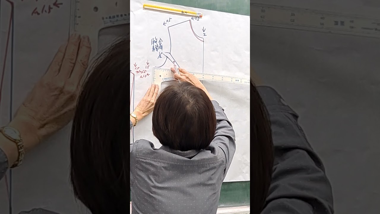女用襯衫前片打版（寬鬆男友襯衫）