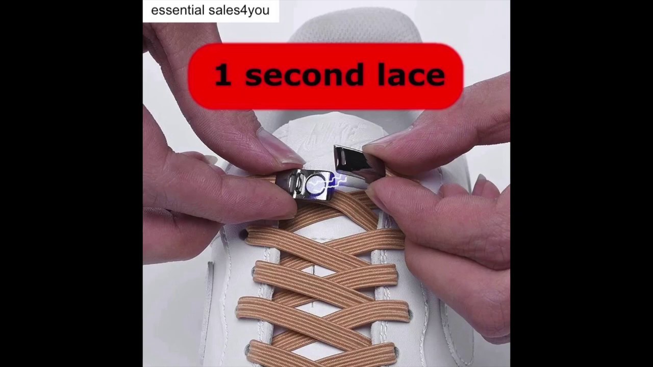 Elastic Magnetic Locking ShoeLaces Quick No Tie Shoe laces Kids Adult Unisex Shoelace