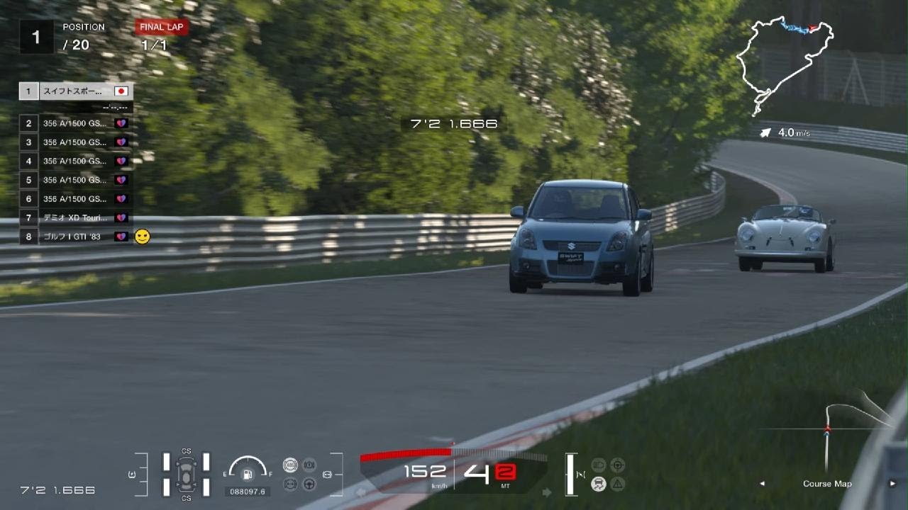 PS5【GT7】SUZUKI Swift Sport '07:1060kg:Nürburgring:GT Sophy: #GT7 #PS5
