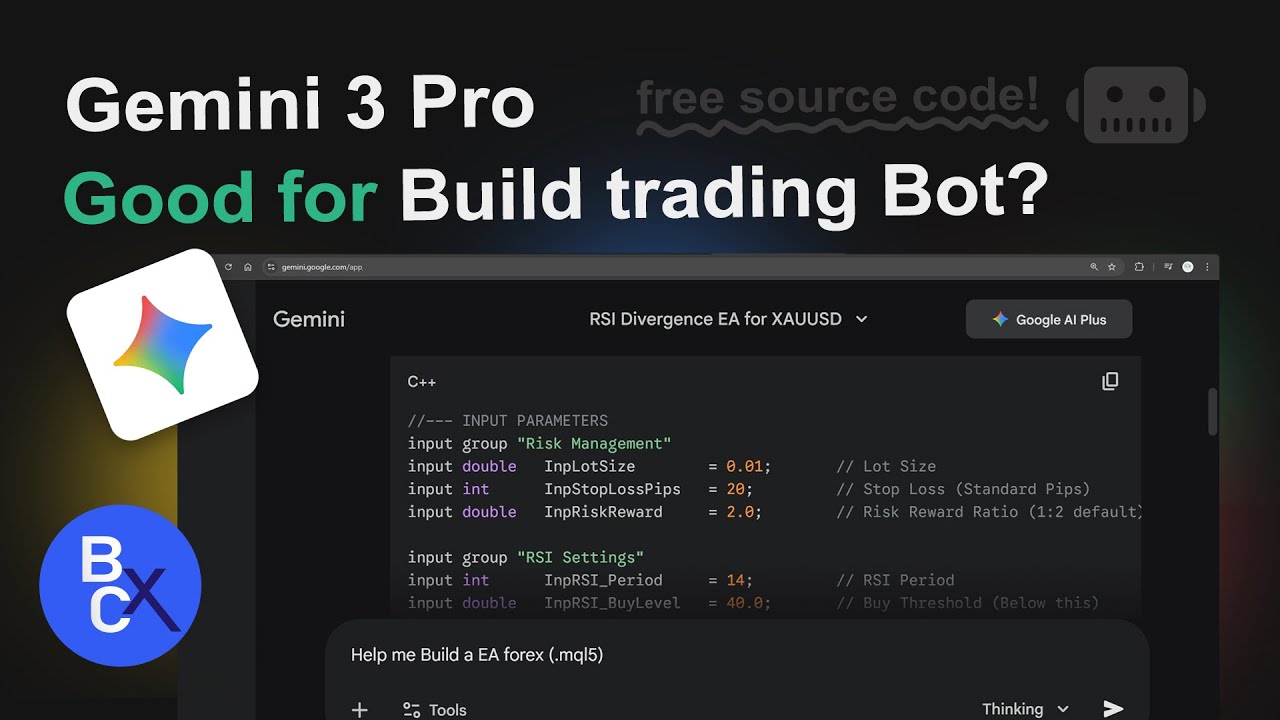 100% FREE CODE! | NEW GEMINI 3 Pro AI Build trading Bot RSI Divergence Strategies? (watch ASAP)