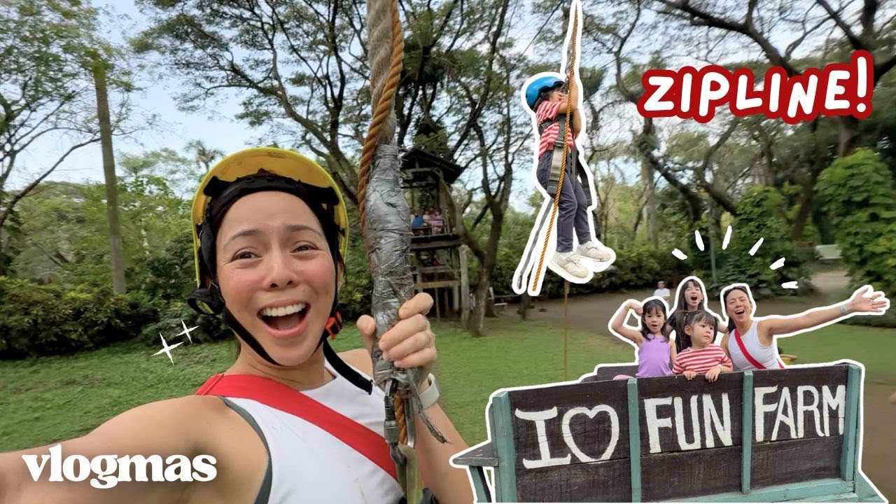 My 2 yo wanted to try the zipline! We fed the animals &  obstacle courses at the FUN FARM ❤︎ Vlogmas