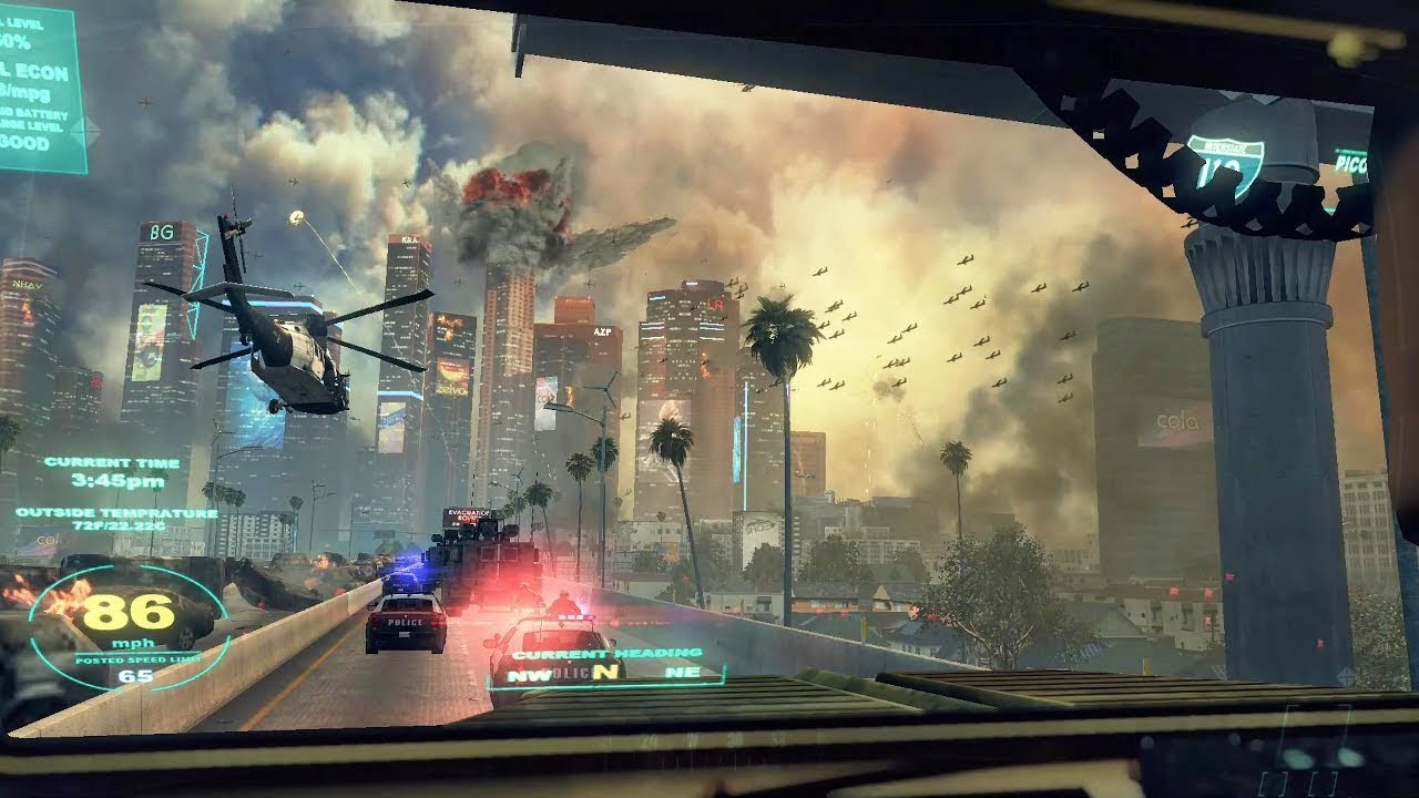 Call of Duty Black Ops 2 Campaign - Cordis Die (Battle of Los Angeles)