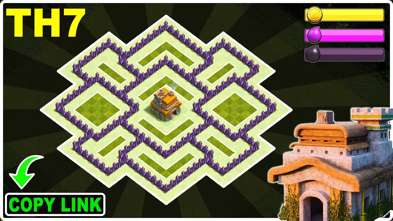 NEW! Town hall 7 Hybrid Base 2023 Copy Link - Clash of Clans