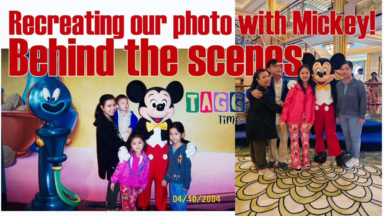 Behind the Scenes: Recreating our 20-year old photo with Mickey! | TAGG Time Travel