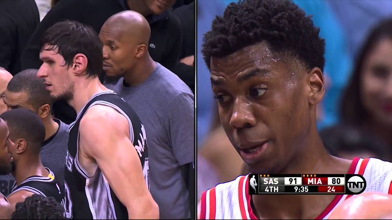 Hassan Whiteside Flagrant Foul On Boban Marjanovic (Flagrant2)
