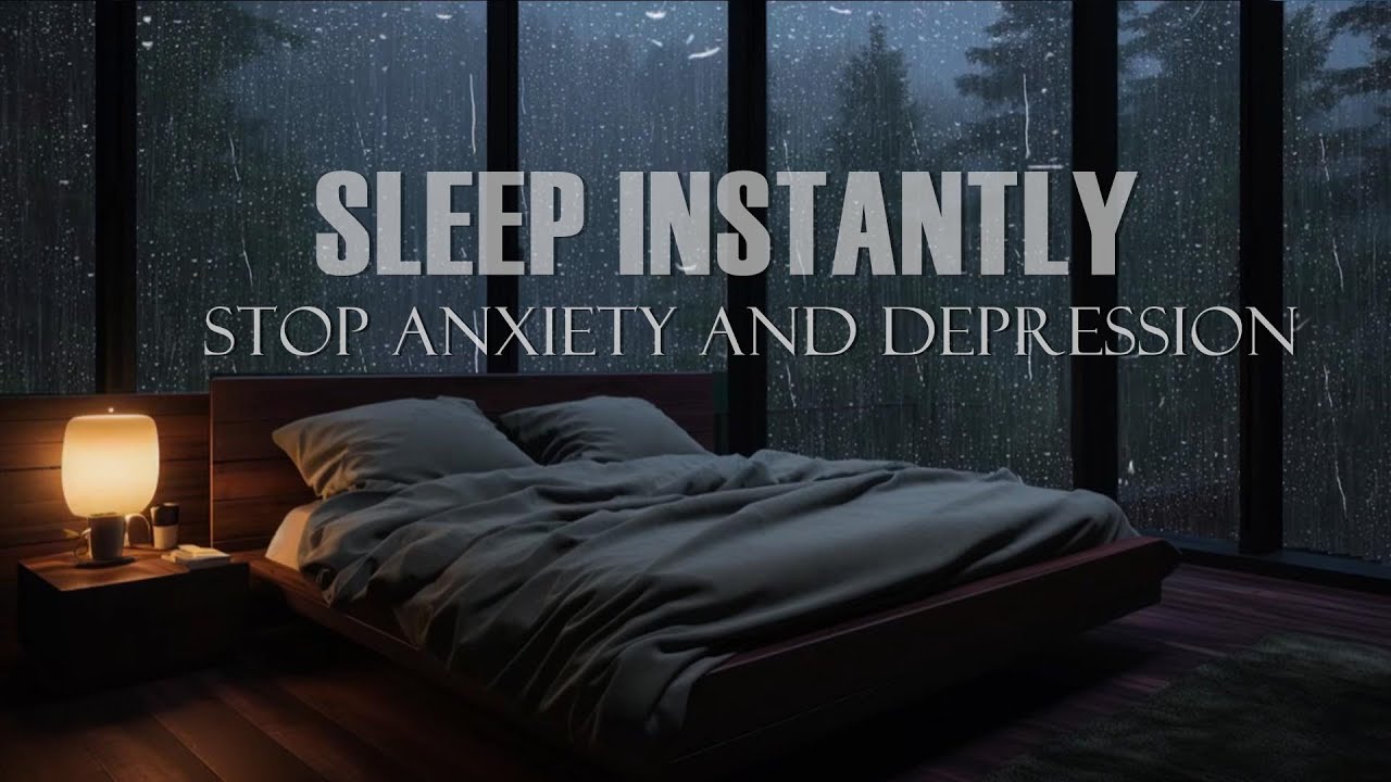 Rain Sounds and Rooftop Piano Music to Help You Sleep Better💤 SLEEP INSTANTLY | Relaxing Sleep Music