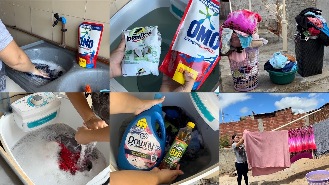 TINHA MUITA ROUPA PRA LAVAR UFA,CANSEI! LAVANDO MUITAS ROUPAS NO TANQUINHO, QUASE ME ARREBENTEI TODA