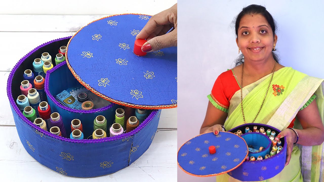 Thread storage Box Making that have never seen ever | DIY Thread Box | Sonali's Creations