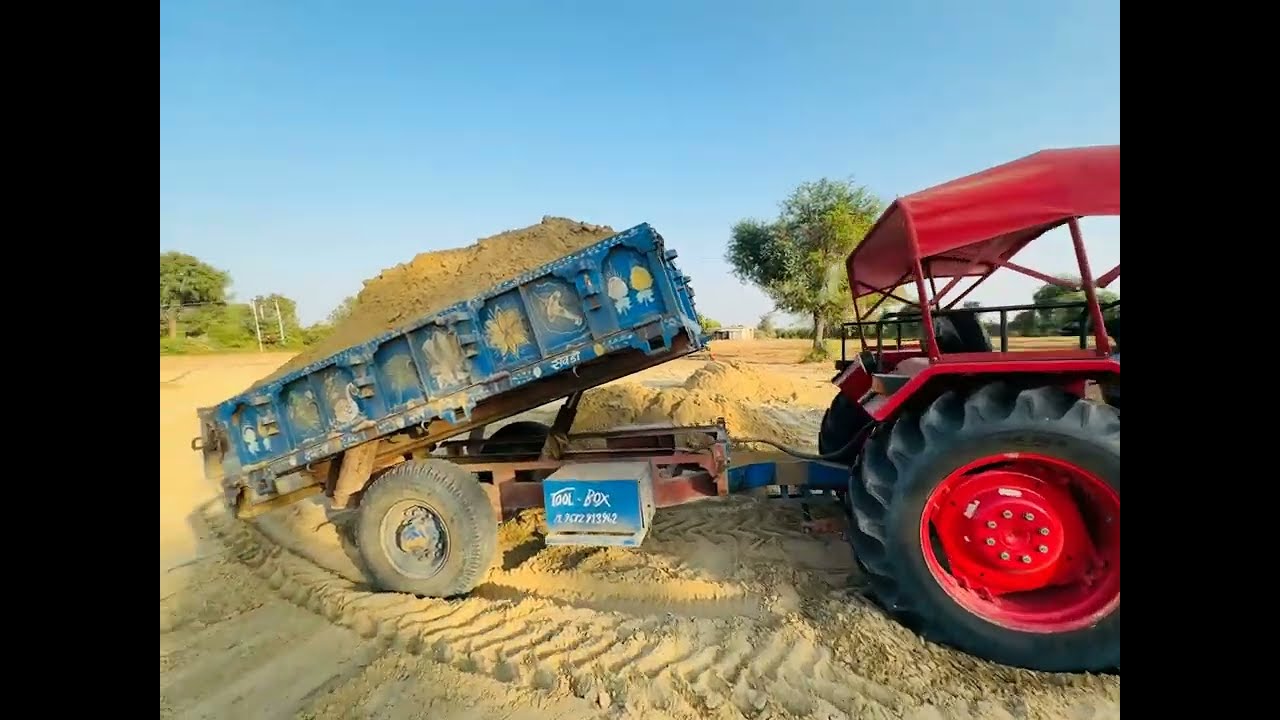 JCB trolley lodging #automobile #mahindra475di #vlog #farming 