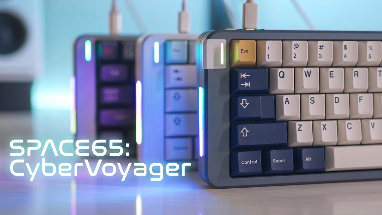 SPACE65:CyberVoyager Unboxing & Build | GMK Rudy & Polaris Gray Typing Sounds