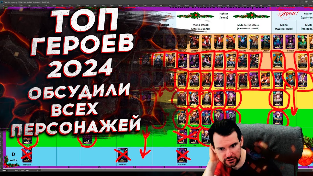 ТОП ГЕРОЕВ 2024 - ТИРЛИСТ Watcher of Realms. Разобрали всех!