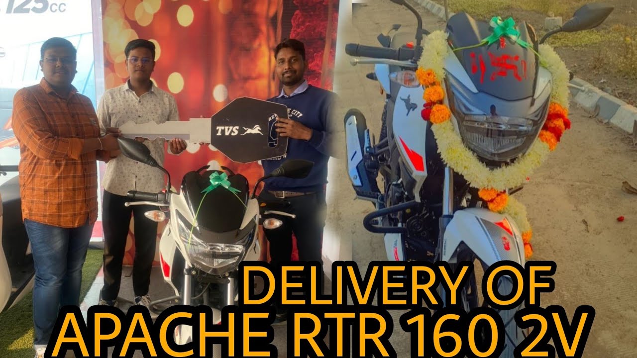 Taking Delivery Of New Apache rtr 160 2v 🥵❤️ || Bike Delivery