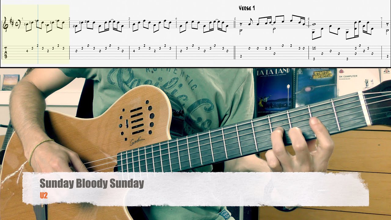 Sunday Bloody Sunday - U2 (Fingerstyle Guitar + TAB)