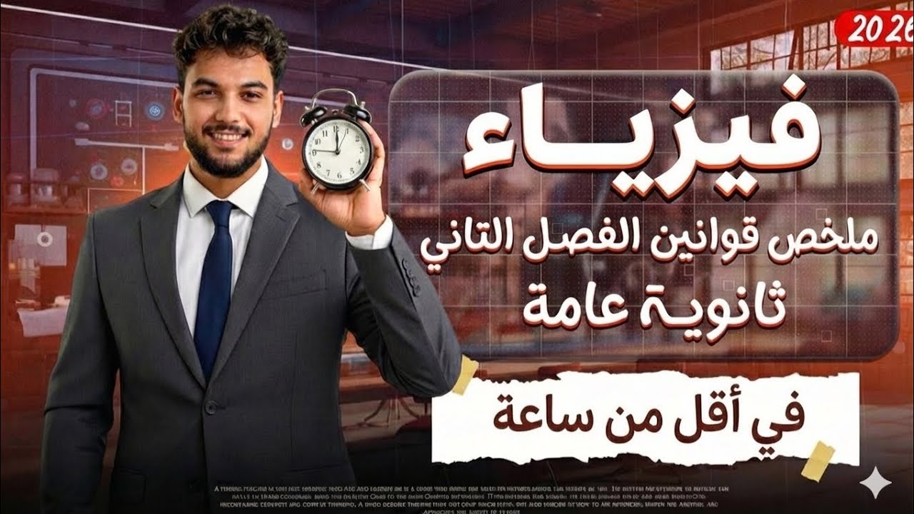 ملخص قوانين الفصل التاني فيزياء تالته ثانوي 2026 || مهندس احمد عبدالواحد