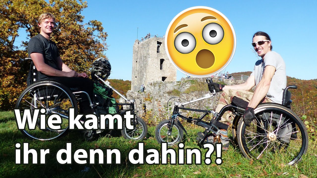Vosara - Clip Rollstuhlwandern mit Vorsatzrad - Track zu zweit zur Neideck &uuml;ber Stock und Stein ;)