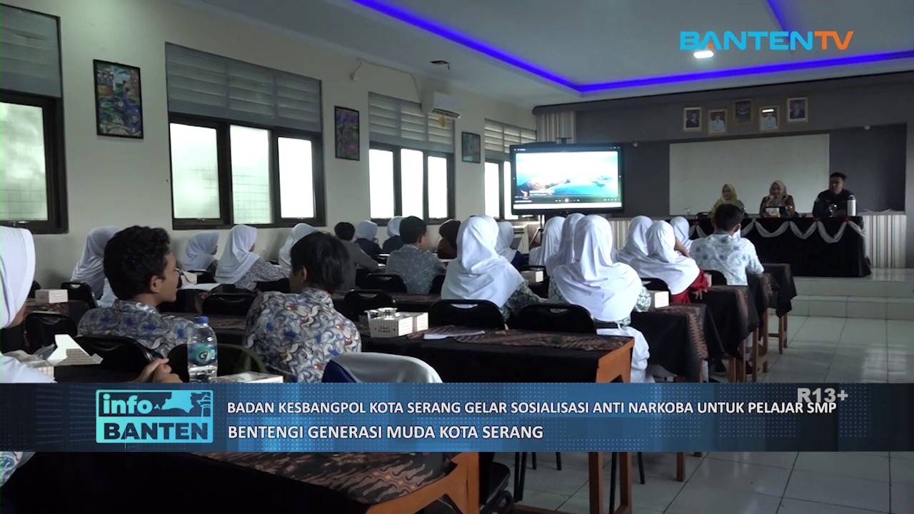 INFO BANTEN - BADAN KESBANGPOL KOTA SERANG GELAR SOSIALISASI ANTI NARKOBA UNTUK PELAJAR SMP