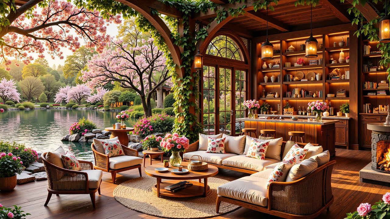 Cafe Jazz Music With Early Spring Ambience | Morning Vibes Playlist To Manifest Good Things, Relax