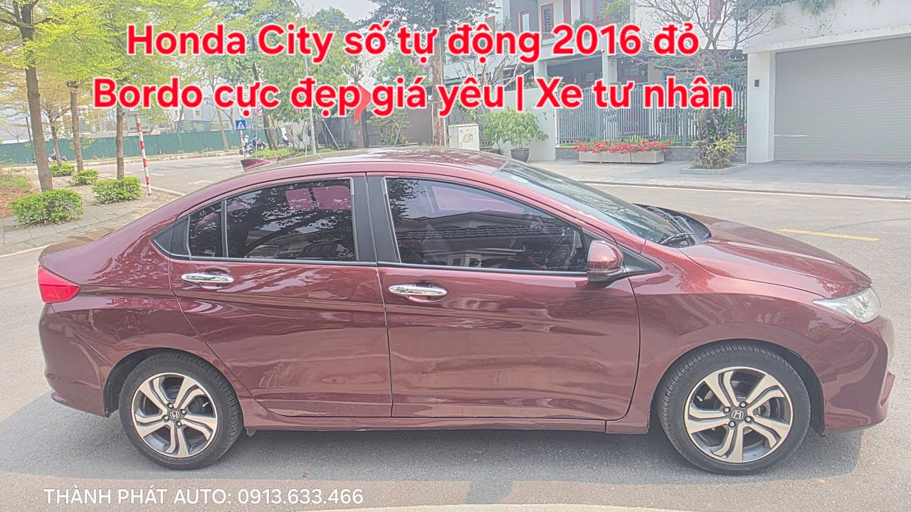 🚘 Honda City số tự động 2016 đỏ Bordo cực đẹp giá yêu | Xe tư nhân máy số zin chất! | 0913.633.466