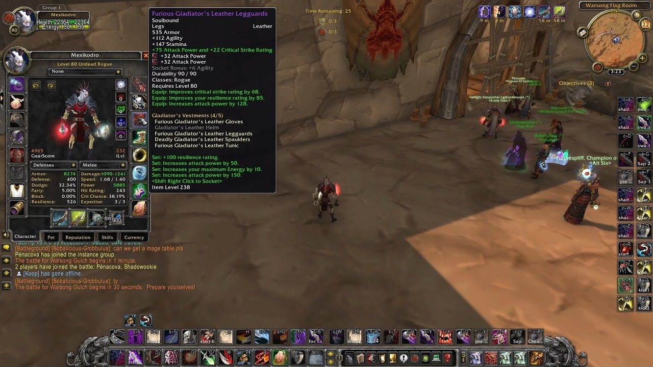 WoTLK Classic Rogue Battleground PvP With Spec And Gear - May 22 2023